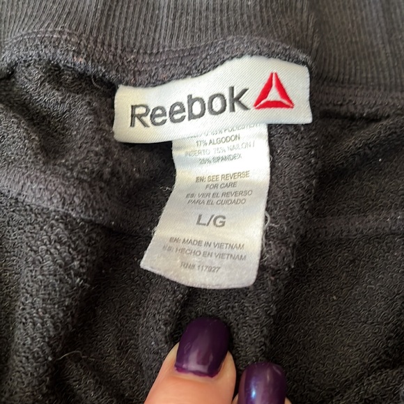 Reebok Mens Black Drawstring Waist Joggers Size Large - Picture 5 of 11